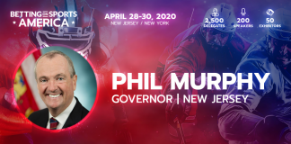 NJ Governor Phil Murphy to deliver Betting on Sports America 2020 keynote address