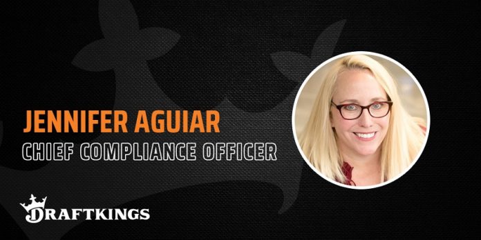 DraftKings has named Jennifer Aguiar as its new Chief Compliance Officer. She will report directly to DraftKings' co-founder, CEO and Chairman Jason Robins.