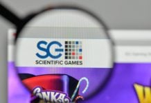 Scientific Games logo being looked at through a microscope