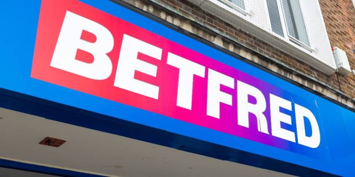 Betfred Sportsbook sign with logo