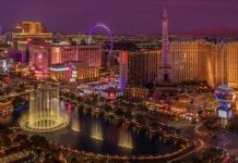 Aerial shot of the Las Vegas Strip