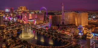 Aerial shot of the Las Vegas Strip