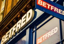 Betfred sign outside betting shop