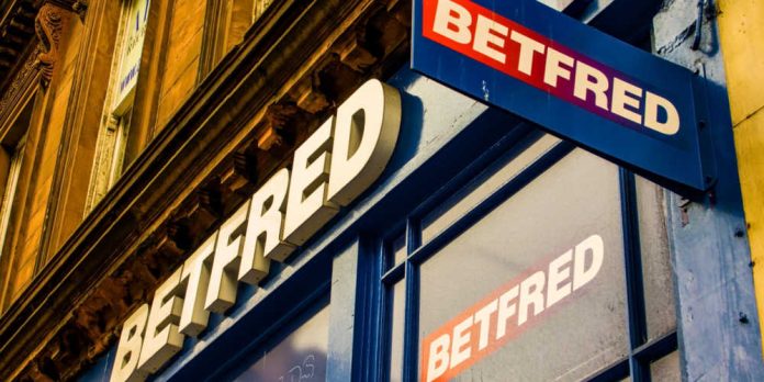Betfred sign outside betting shop
