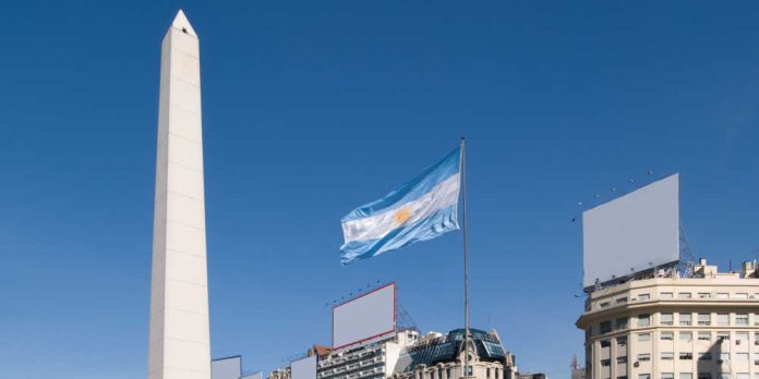 Argentina flag in Buenos Aires