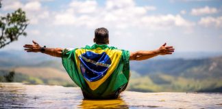 Brazil flag in Minas Gerais
