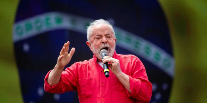 Entain Q4 update: President Lula in front of Brazil flag.