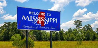 Mississippi sports betting handle down 10% in January Mississippi sign