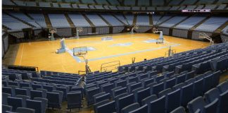 Image of empty UNC basketball court