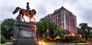 Paul Revere statue in Boston