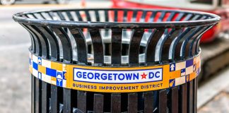 DC sports betting woes continue with controversy around problem gambling funds Trashcan with Georgetown DC sticker on it