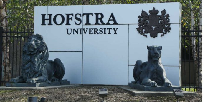 Hofstra University sign