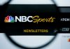 NBC Sports web logo under magnifying glass