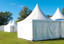 White pavilion tents
