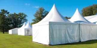 White pavilion tents