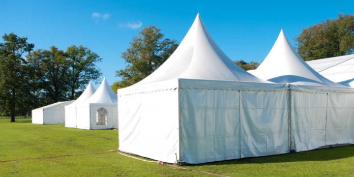 White pavilion tents