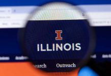 University of Illinois logo under magnifying glass