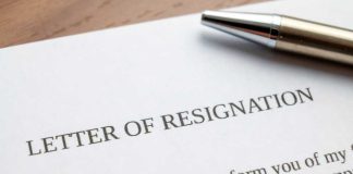 Letter of Resignation