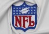 NFL logo patch on a white cloth