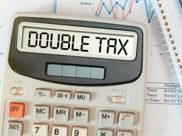 calculator reading Double Tax