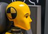 Yellow crash test dummy head