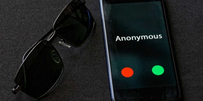 Anonymous incoming call and sunglasses