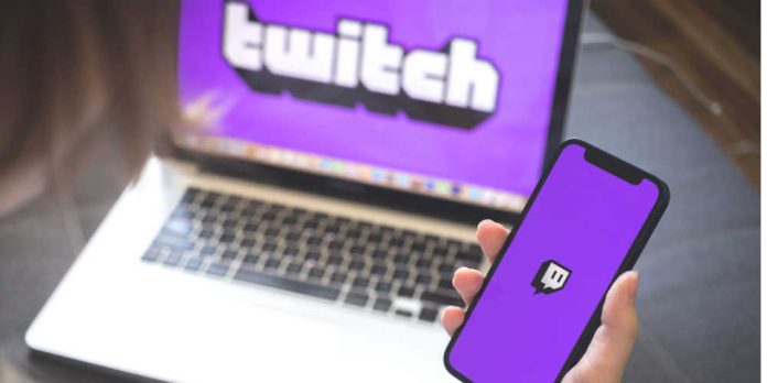 Twitch on laptop and cell phone screens