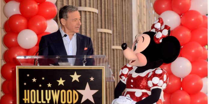 Disney CEO Bob Iger and Minnie Mouse