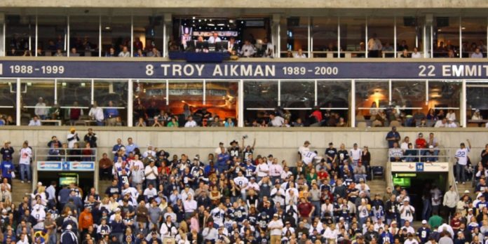 Troy Aikman sign in Dallas Cowboys stadium