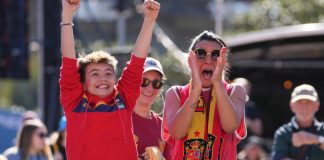 Spain fans celebrate winning World Cup