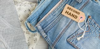 Jeans with secondhand tag