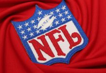 NFL patch on fabric