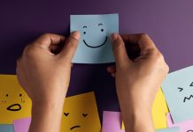 smiley face on post-it note