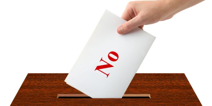 no on ballot box