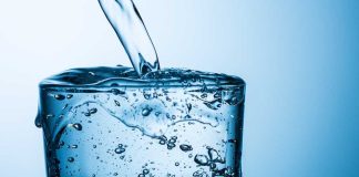 Water glass overflowing
