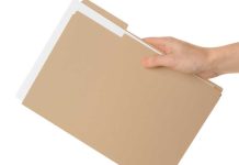 Hand with file folder