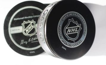 NHL-branded hockey puck