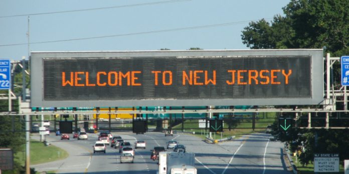 Welcome to New Jersey road sign