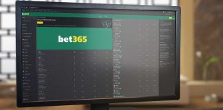 Bet365 desktop site on a computer