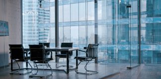 Empty boardroom