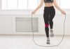 Woman skipping rope