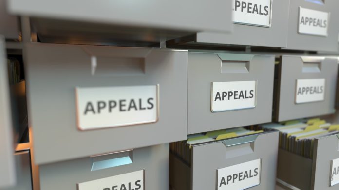 Appeals labeled on drawers