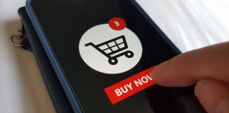 Cart symbol on cell phone