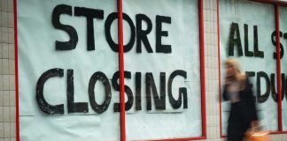 Store Closing sign