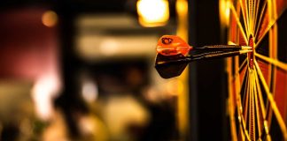 Darts in a bar