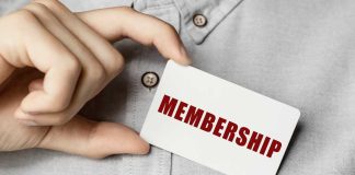membership card in pocket