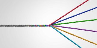 Strings unwinding signifiying expansion, as is proposed in gaming in Georgia