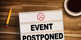 Event postponed sign since anticipated CFTC roundtable is canceled