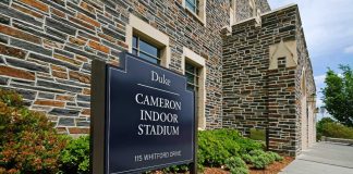 Exterior of Cameron Stadium at Duke University