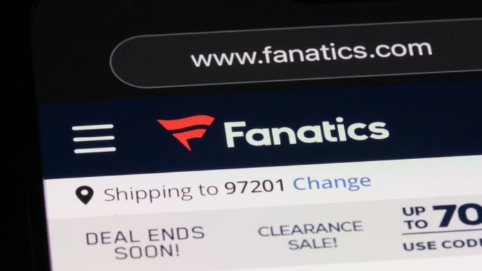 Fanatics website as it debuts its online casino app and site